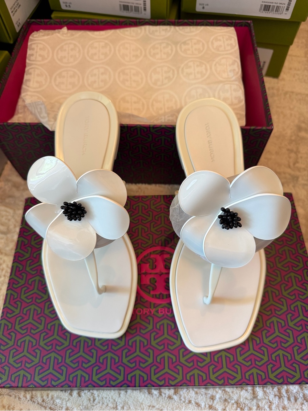 Tory Burch Flower Jelly Sandals